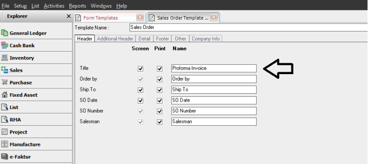 PROFORMA INVOICE DI SOFTWARE ACCURATE