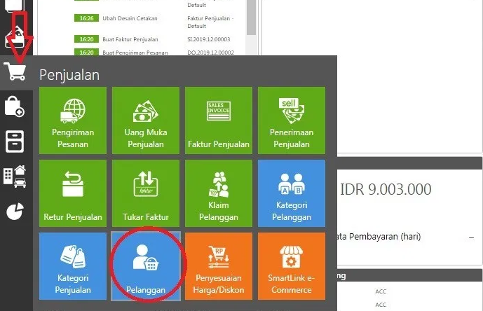 Menu Penjualan Accurate Online